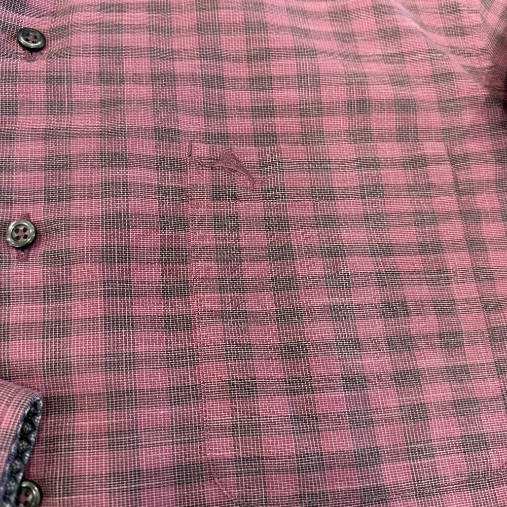 Tommy Bahama The Newport Coast‎ Shirt Men's Large Purple Black Check Long Sleeve - Picture 4 of 9